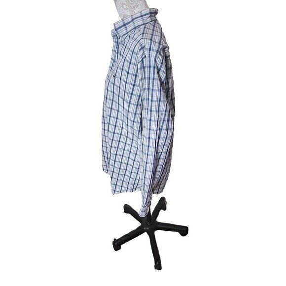 Vineyard Vines Shirt Whale Button Down White Plaid Slim Fit Men's Large - Picture 5 of 9